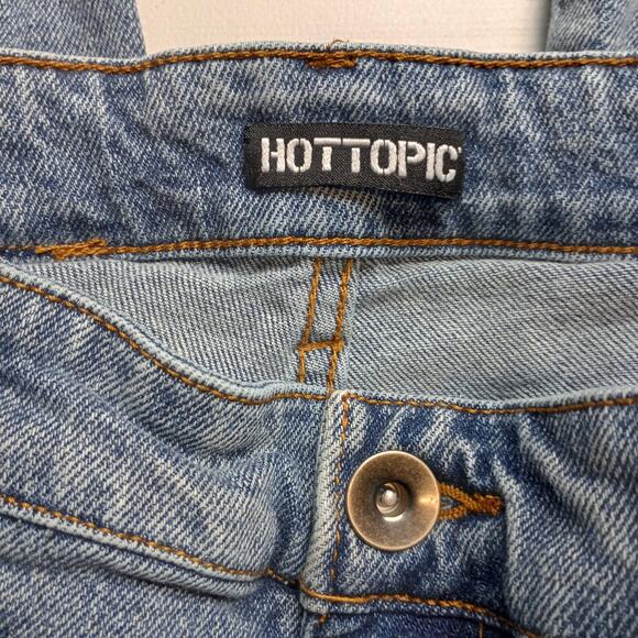 Hot Topic Men Wide Strap Leg Cotton Cargo Jeans 34x32 - Picture 7 of 12
